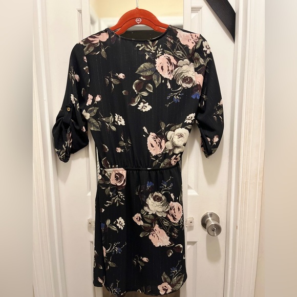 J for Justify black floral dress. - Picture 4 of 4